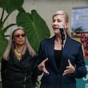 Bogotá. Febrero 22 de 2024. La ministra de Ambiente, Susana Muhamad junto a la gobernadora del Valle, Dilian Francisca Toro y el alcalde de Cali, Alejandro Éder, participaron del primer comité directivo de la COP16, donde se revisaron los primeros compromisos para la organización del evento en la ciudad de Cali. (Colprensa - John Paz)
