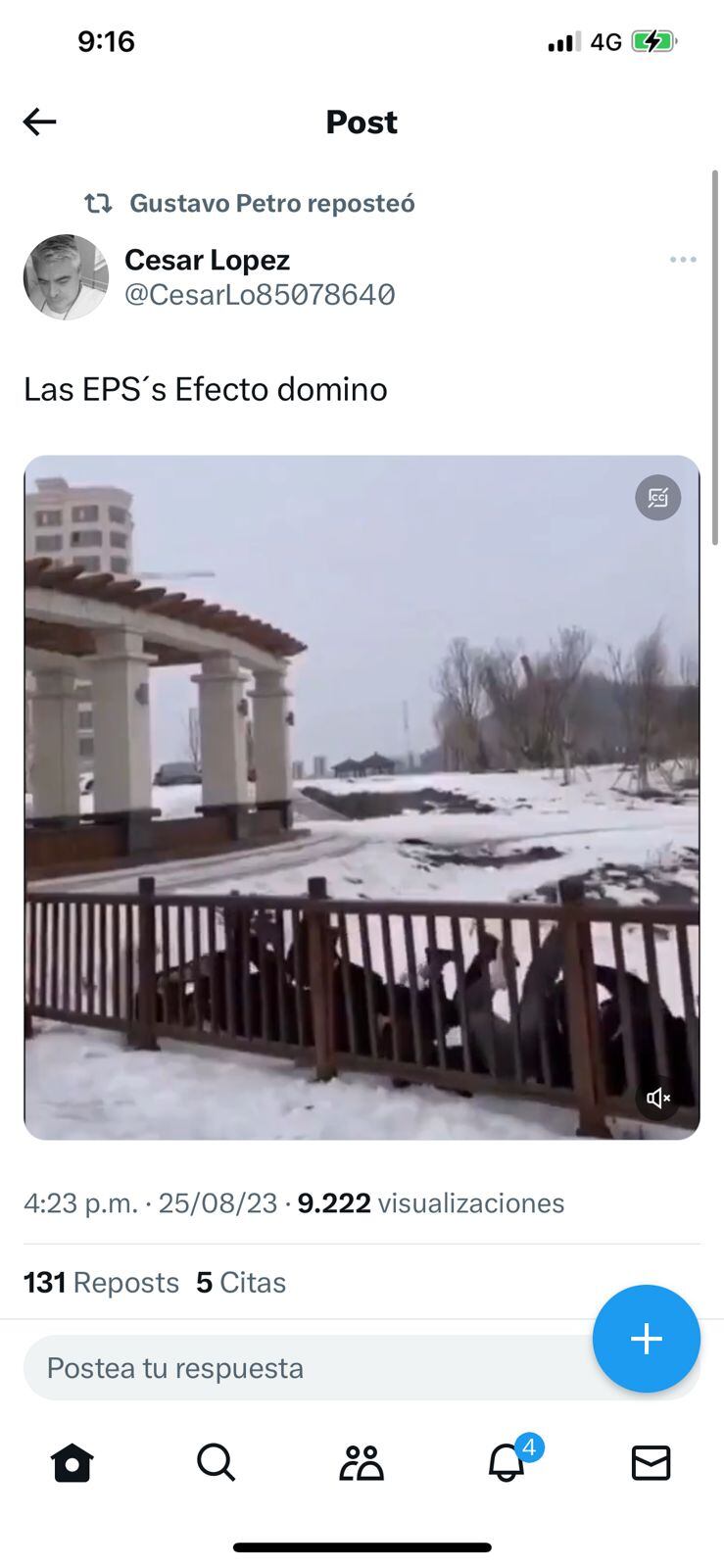 Trino que compartió Petro en Twitter