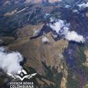 Vista aérea del incendio en el Páramo de Santurbán, tras sobrevuelo realizado por la Fuerza Aérea. Foto: Fuerza Aérea Colombiana.