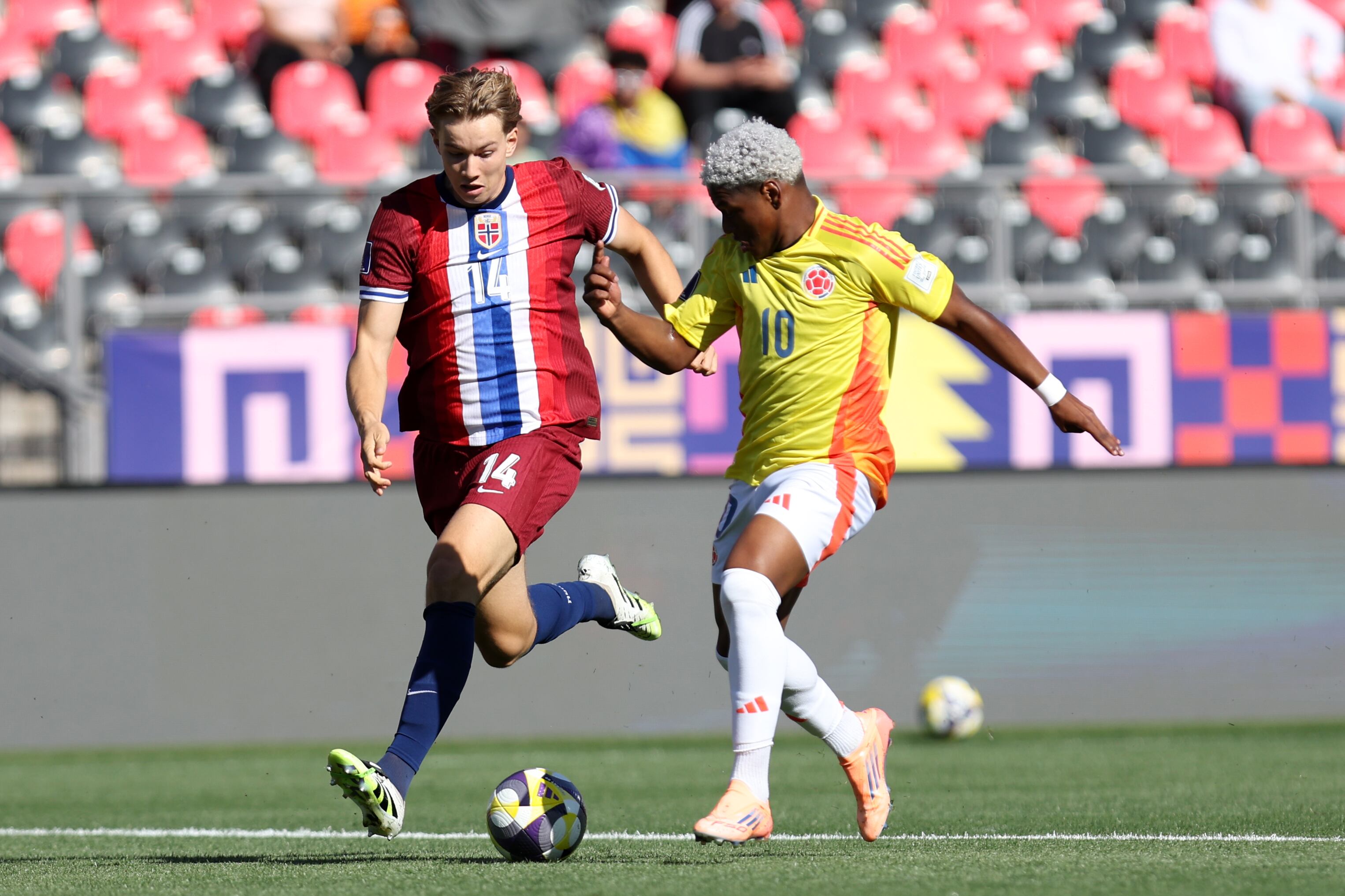 Frío empate de Colombia ante Noruega en la segunda fecha del Mundial Sub-20 de Chile 2025.