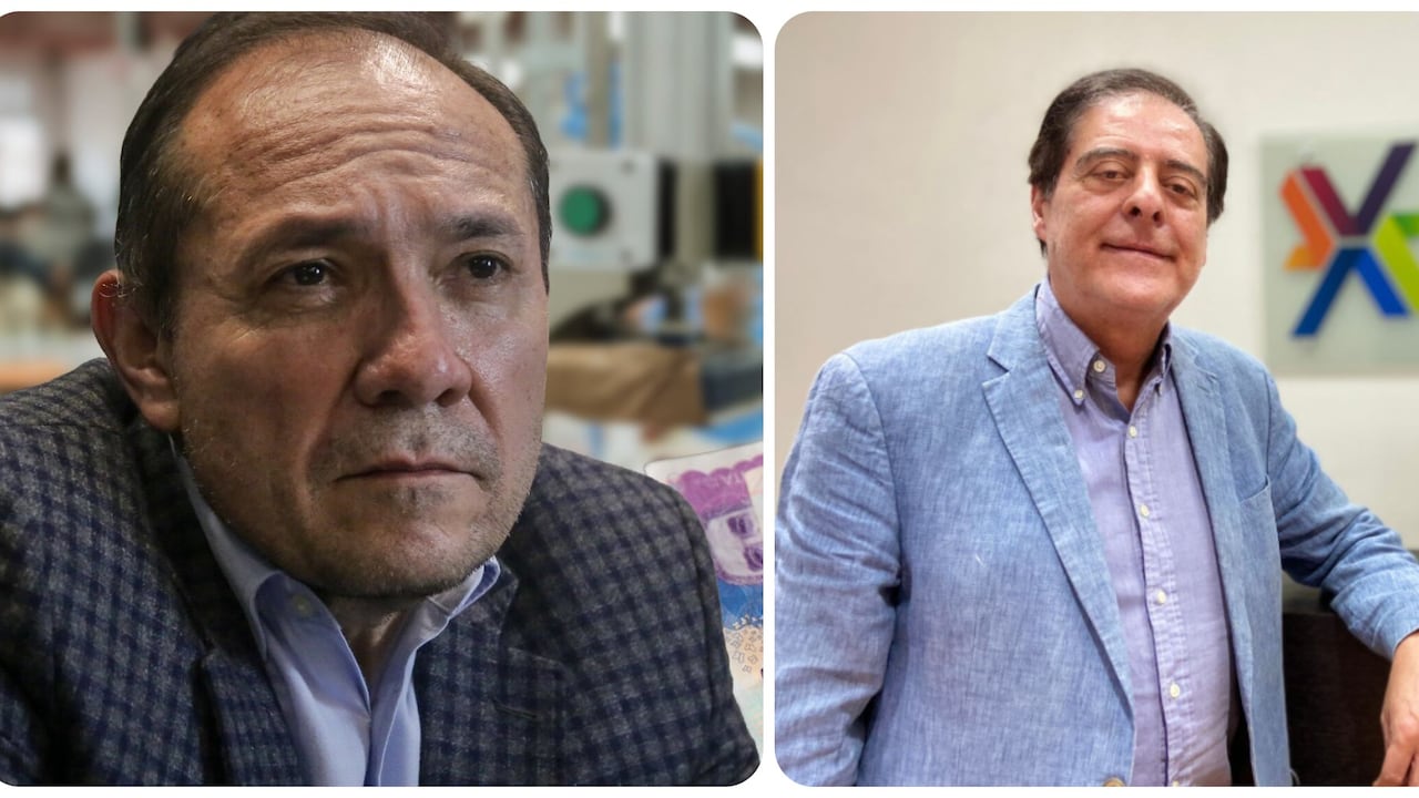Ministro de Trabajo, Antonio Sanguino, y Miguel Pérez, presidente de Acoset, gremio de empresas de servicios temporales.