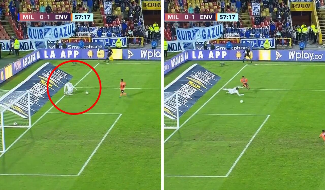 Álvaro Montero dejó servido el balón a un rival para el gol de Envigado.