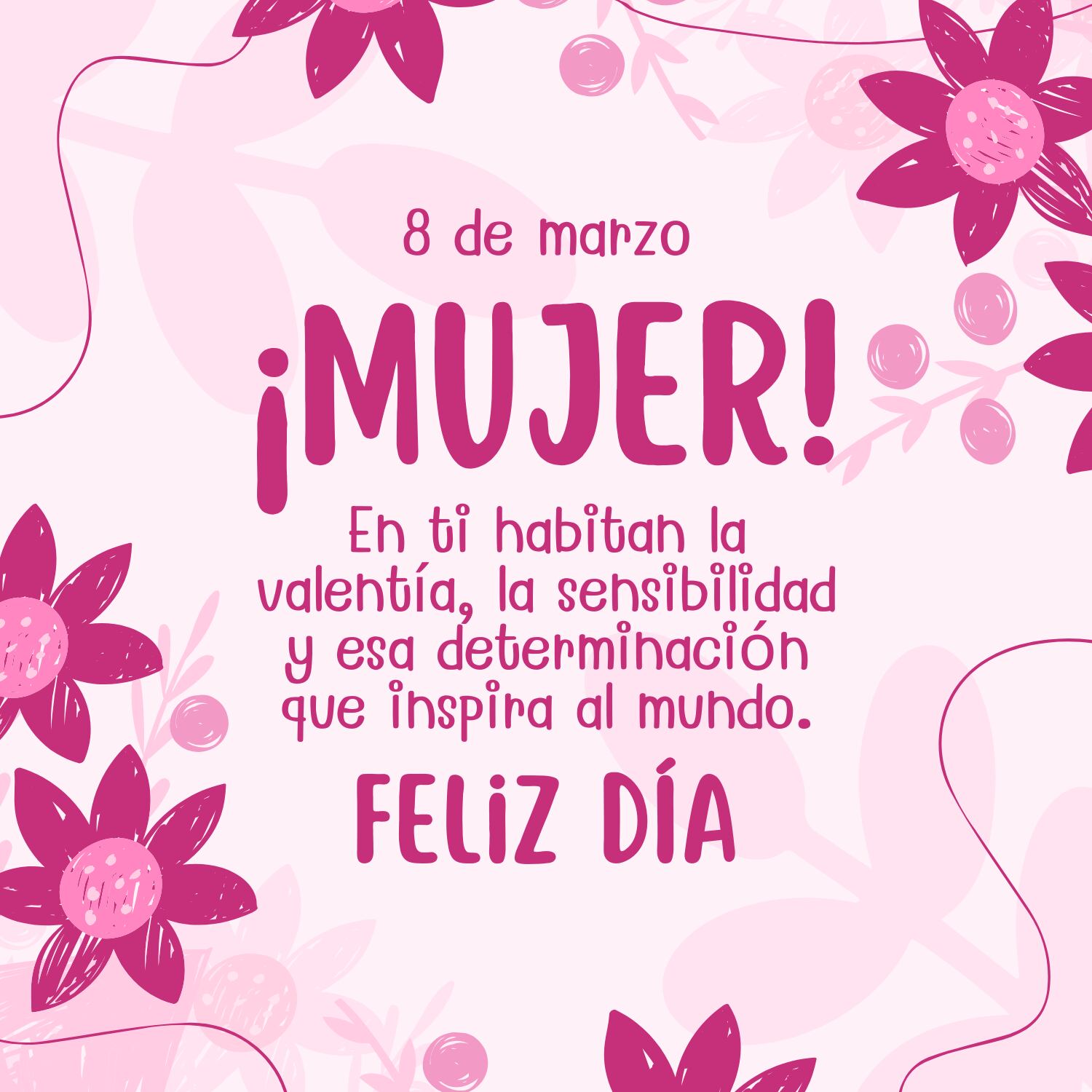 Imágenes para compartir por WhatsApp en el Día de la Mujer.