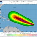 Lee es la 12da tormenta con nombre en la temporada de huracanes del Atlántico, la cual se extiende del 1 de junio al 30 de noviembre. Foto: NOAA