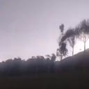 La humarada es del sitio donde cayó la aeronave