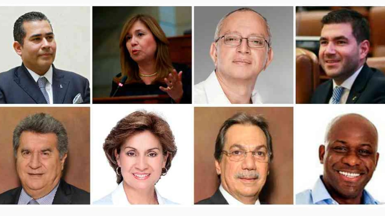 El presidente de la Cámara Carlos Alejandro Chacón, y los representanrtes de la U Norma Hurtado Sánchez y Jorge Tamayo; los conservadores Juan Carlos Wills y Armando Zabaraín; Gloria Betty Zorro (Cambio Radical); Jaime Armando Yepes (U) y Jhon Arley Murillo Benitez (Playa Renaciente).