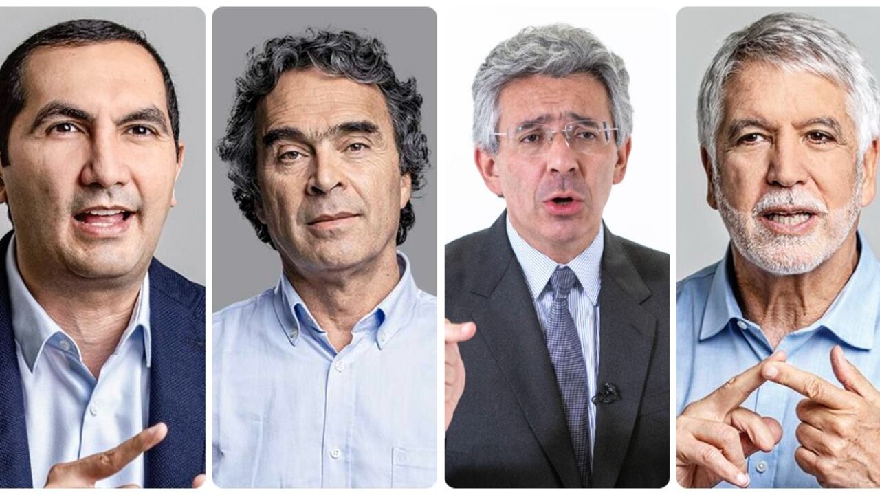 David Barguil, Sergio Fajardo, Enrique Gómez y Enrique Peñalosa.
