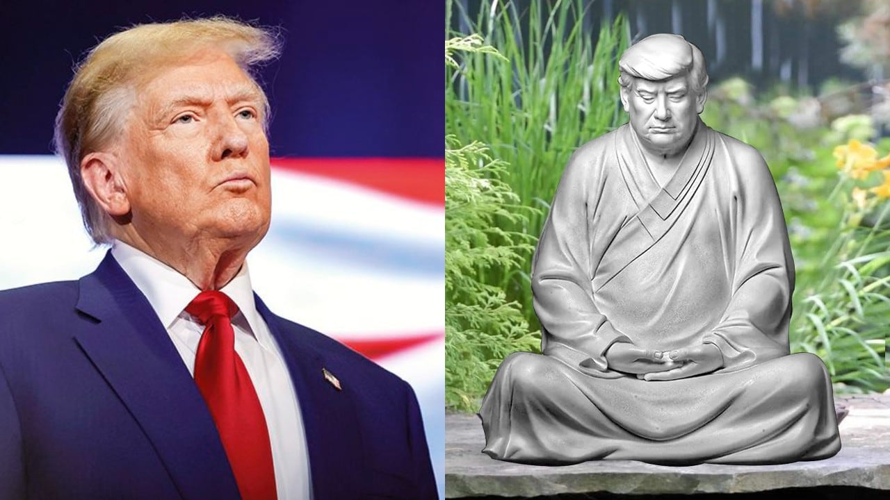 Las estatuas de Donald Trump en forma de Buda, diseñadas por un escultor chino, que fueron vendidas en el país de Oriente.