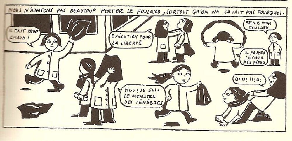 Viñeta en francés de Persépolis, de Marjane Satrapi. Luciana.Luciana/Flickr, CC BY