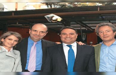 p  Anne Murrie, Gabriel Vallejo, Luis Guillermo Plata y Gonzalo Córdoba Mallarino.