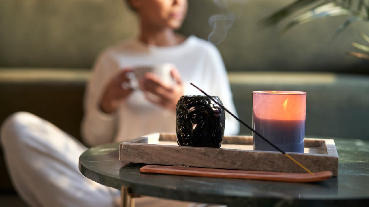 Meditación con incienso