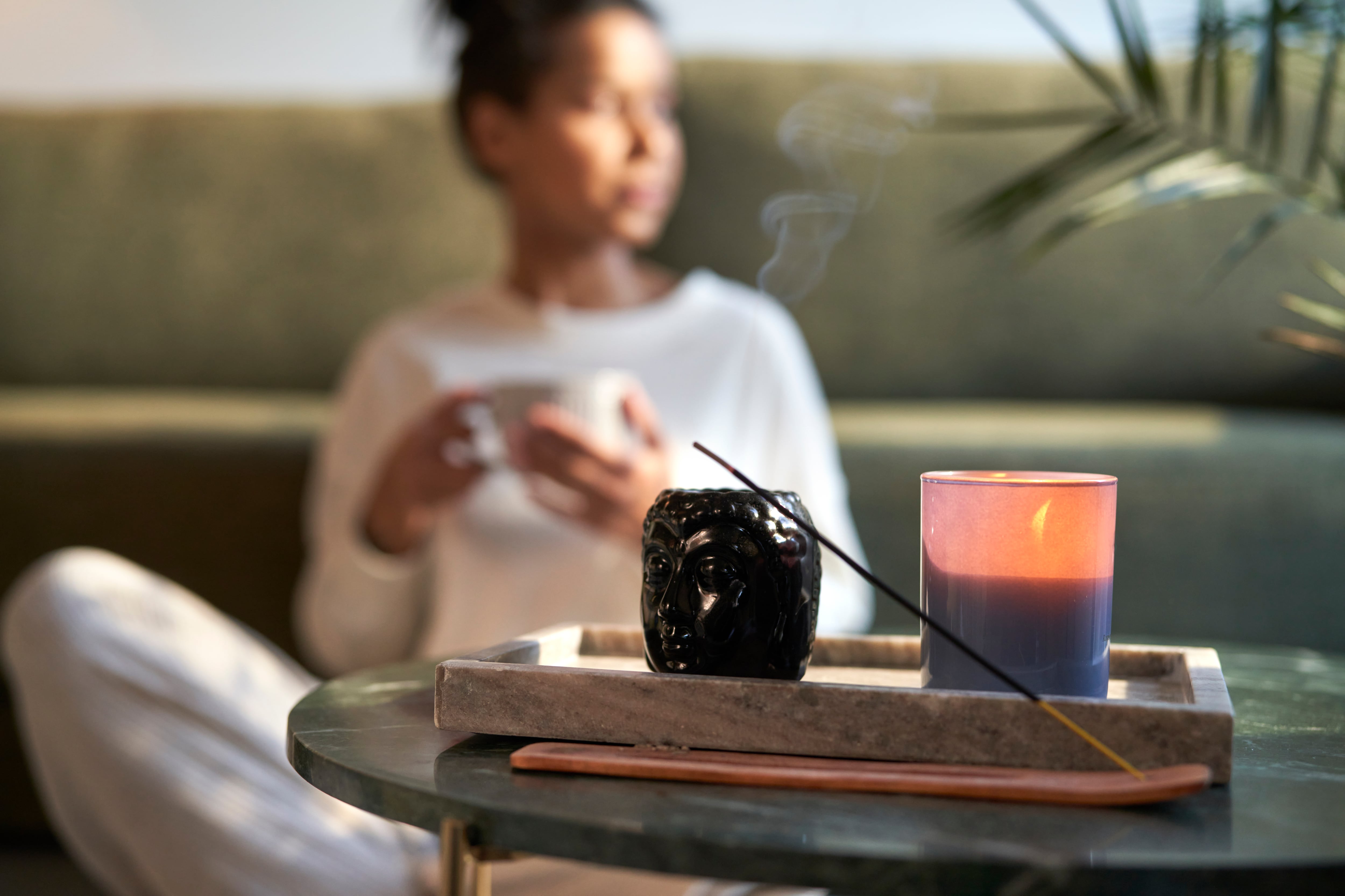 Meditación con incienso