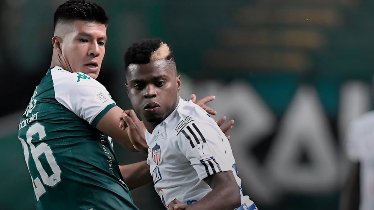 Deiber Caicedo en el partido ante Deportivo Cali en Palmaseca