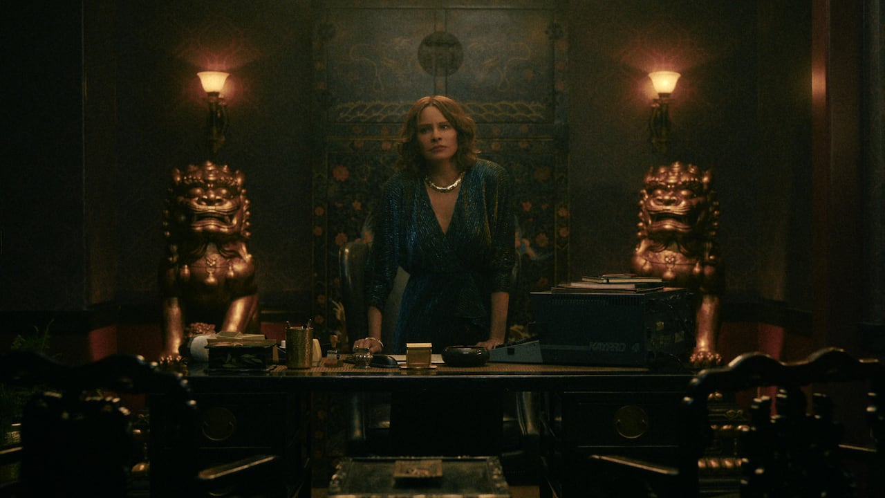 Griselda Blanco interpretada por Sofia Vergara en el episodio 105 de Griselda. /Cortesía de Netflix © 2023