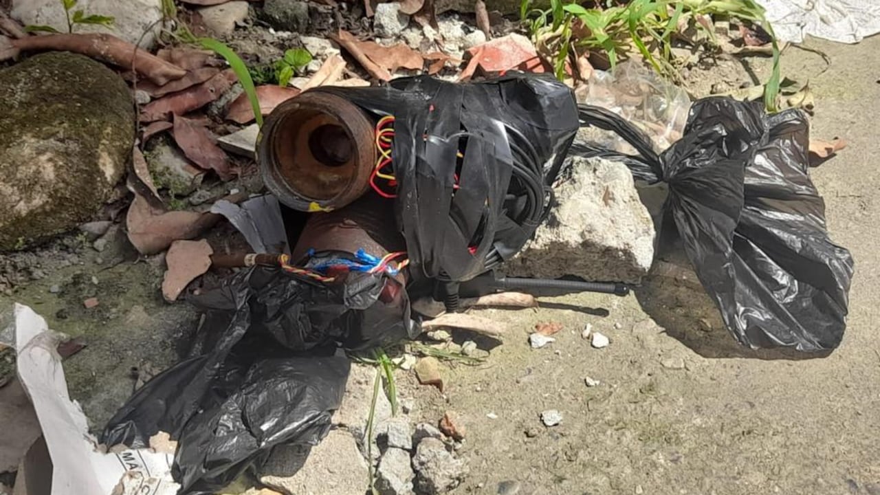 Los artefactos encontrados fueron un cilindro con pentolita y una granada de mortero.