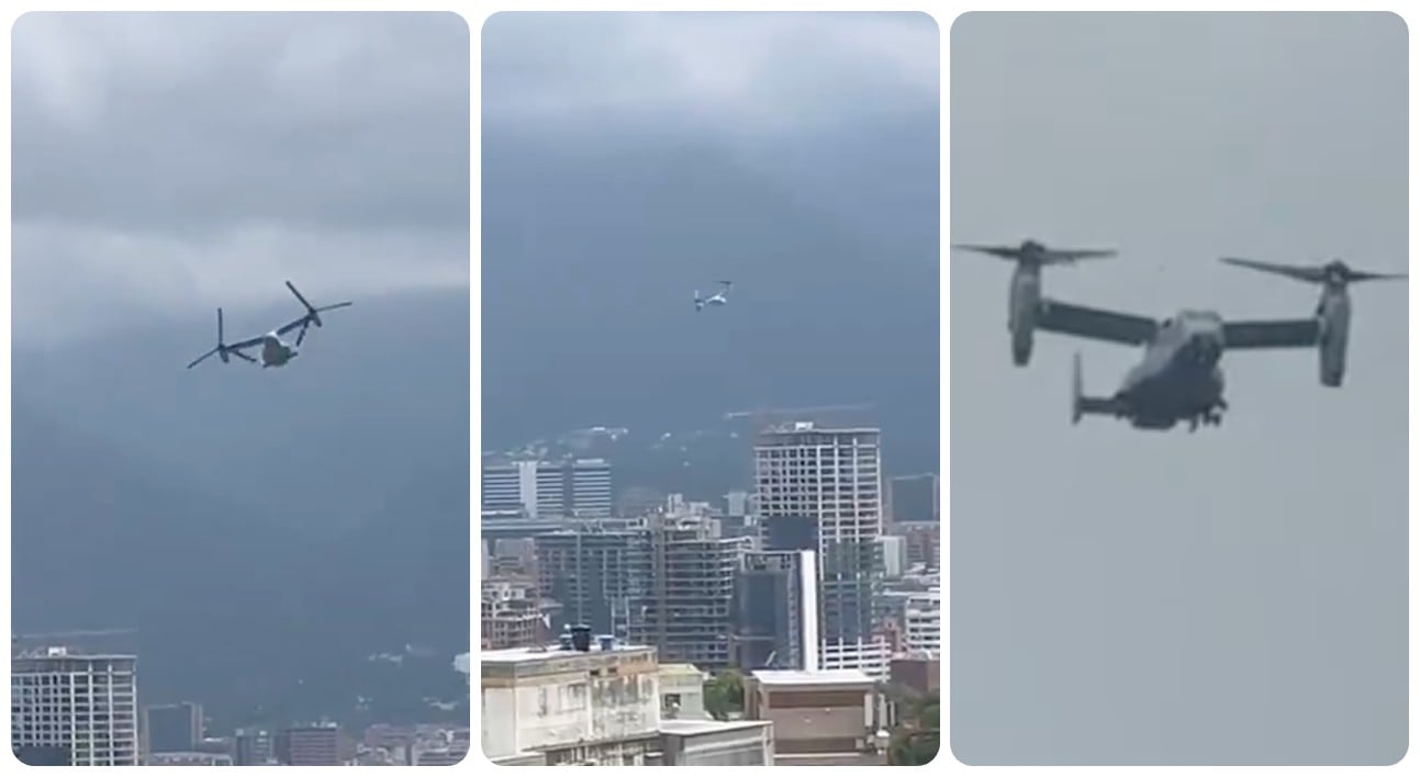 Aviones militares de Estados Unidos sobre Caracas