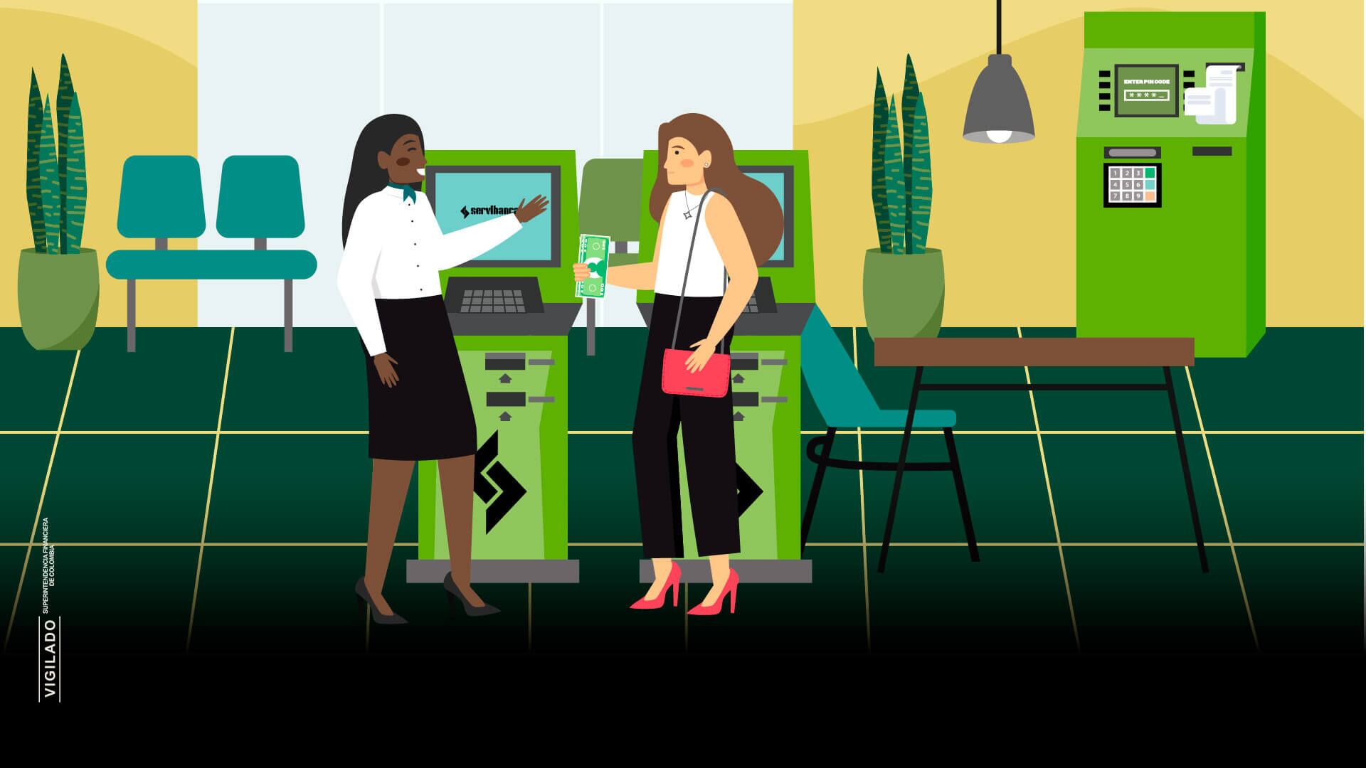 Recomendaciones de seguridad para usar los cajeros automáticos de Servibanca.