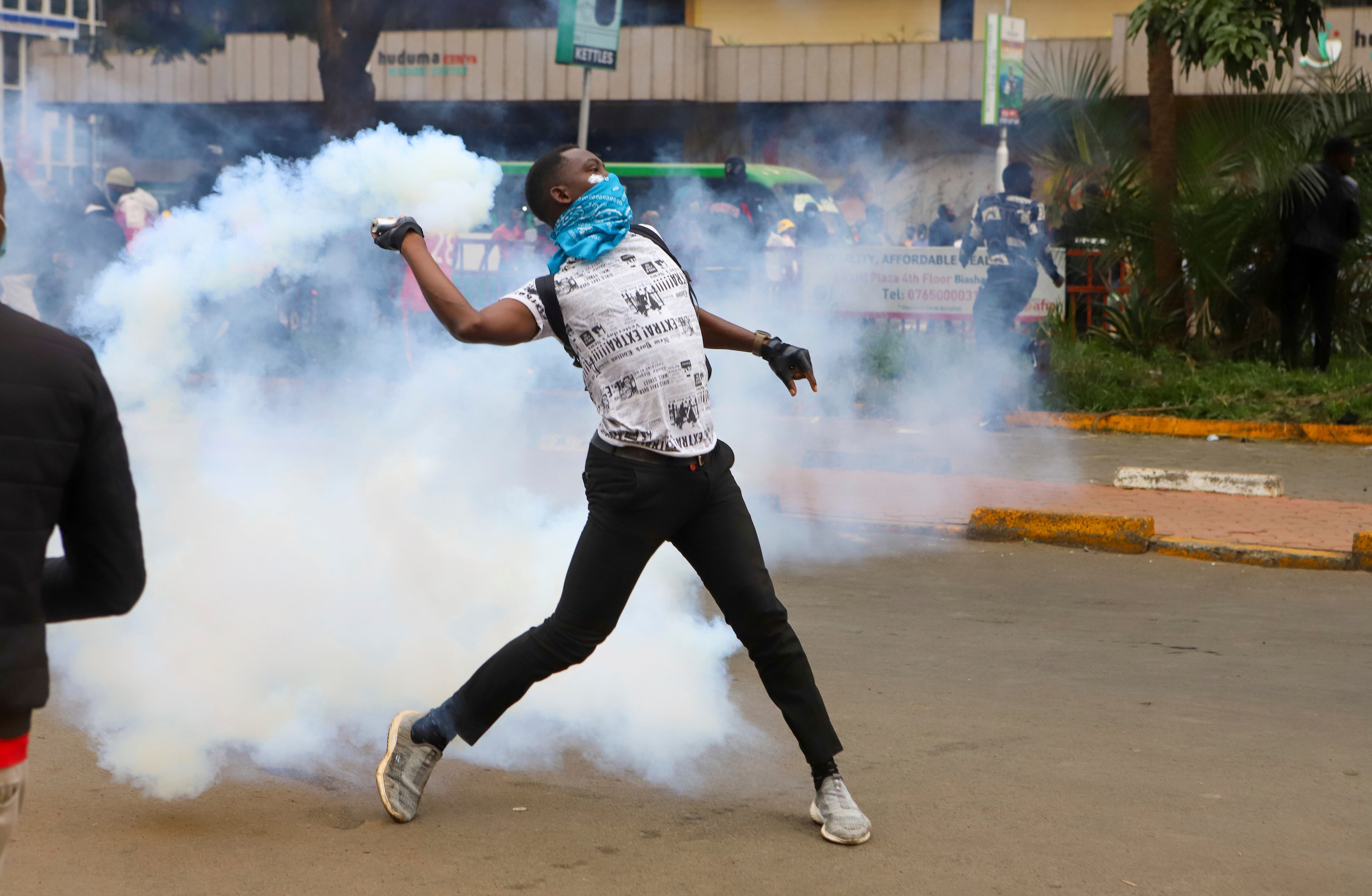 Las protestas en Nairobi, Kenia, el 20 de junio del 2024.   . (Foto AP / Andrew Kasuku)