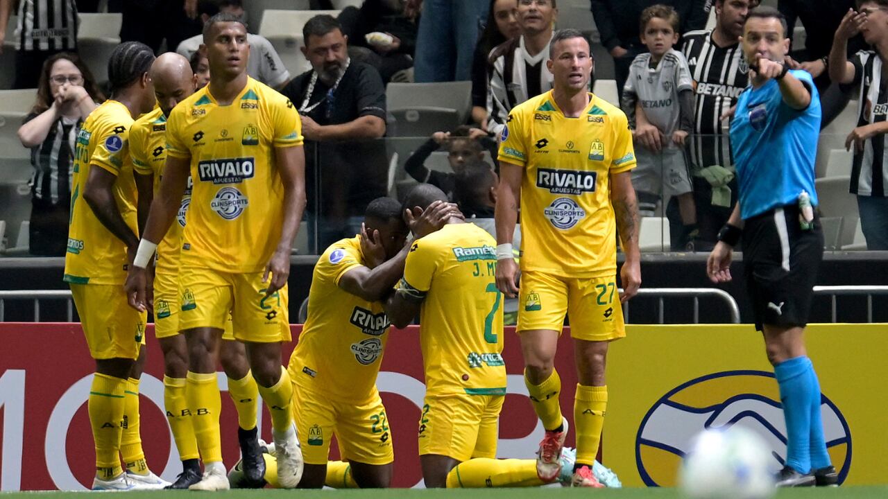 Gol de Atlético Bucaramanga, contra Mineiro, en Copa Sudamericana.