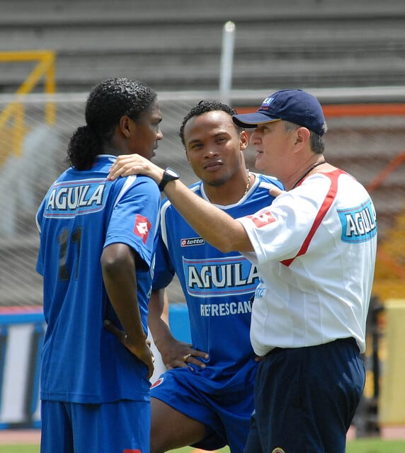 Hugo Rodallega con Eduardo Lara en la Selección Colombia.
