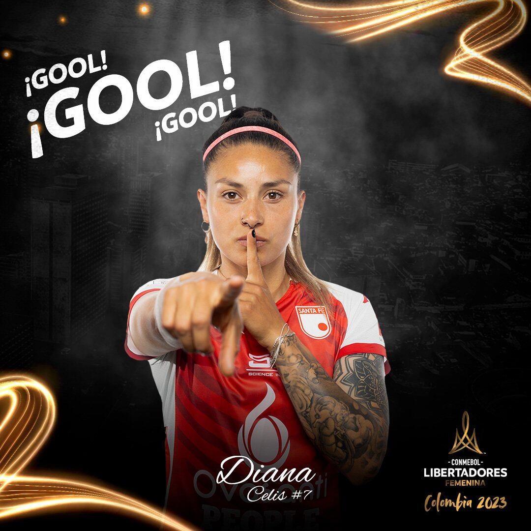 Diana Celis, autora del primer gol del partido ante Olimpia
