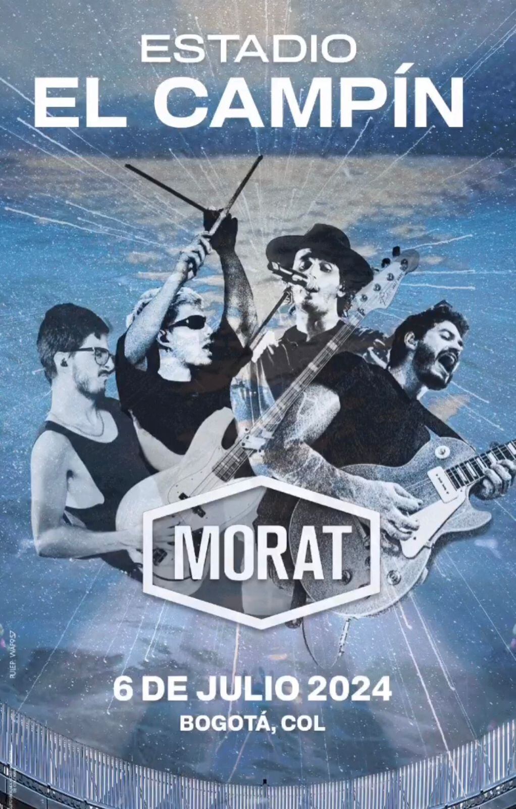 Morat llega al Estado el Campín para cantar sus más famosas canciones el compañía del público bogotano.