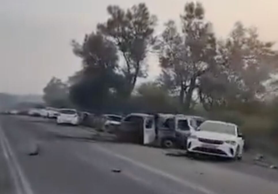 Un periodista israelí compartió las imágenes de cómo se ven algunas carreteras en la comuna de Kibbutz, en su país.