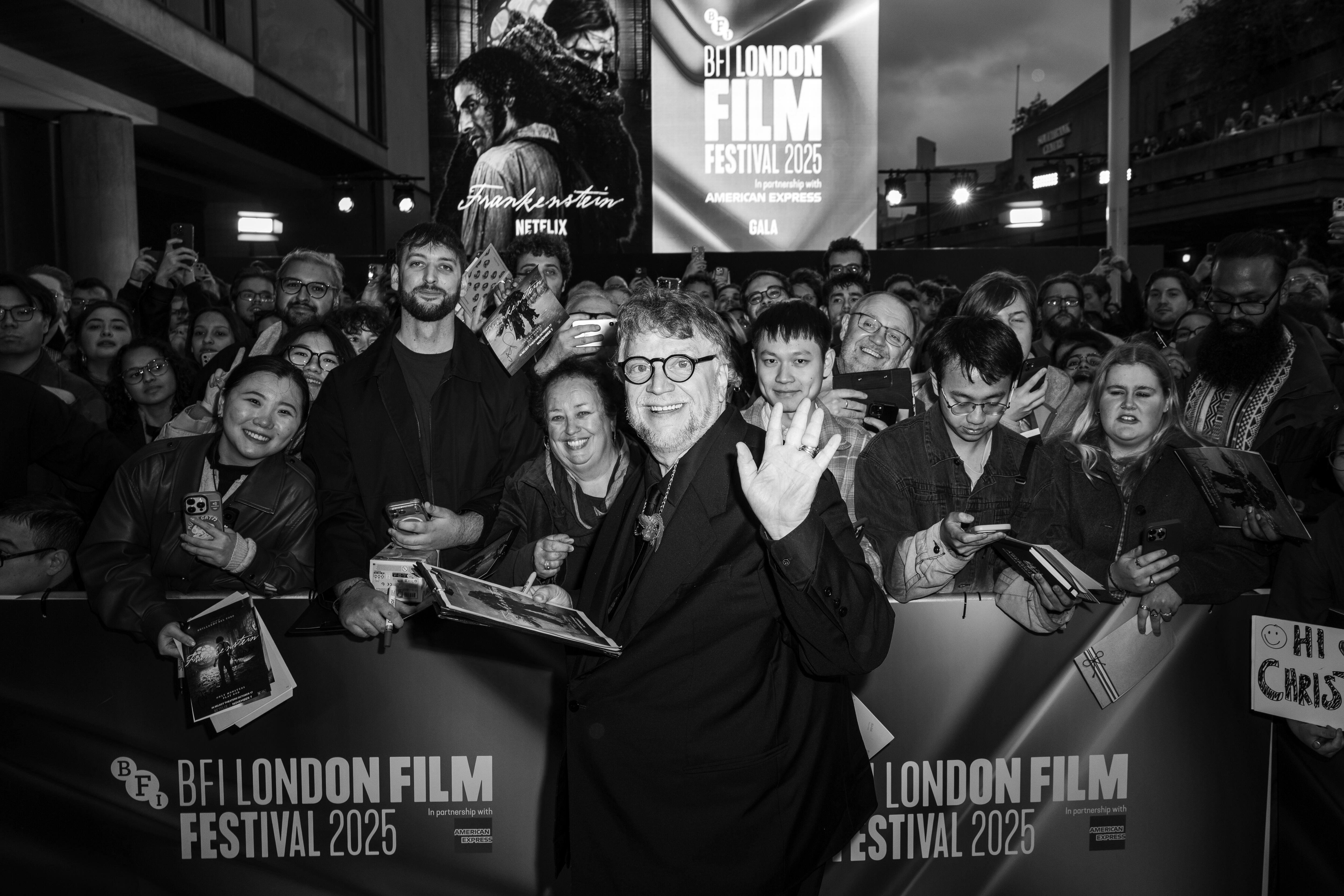 Guillermo del Toro attends the Headline Gala screening of Netflix's "Frankenstein" during the 69th BFI London Film Festival at The Royal Festival Hall on October 13th, 2025 in London, England. (Photo by StillMoving.Net for Netflix)