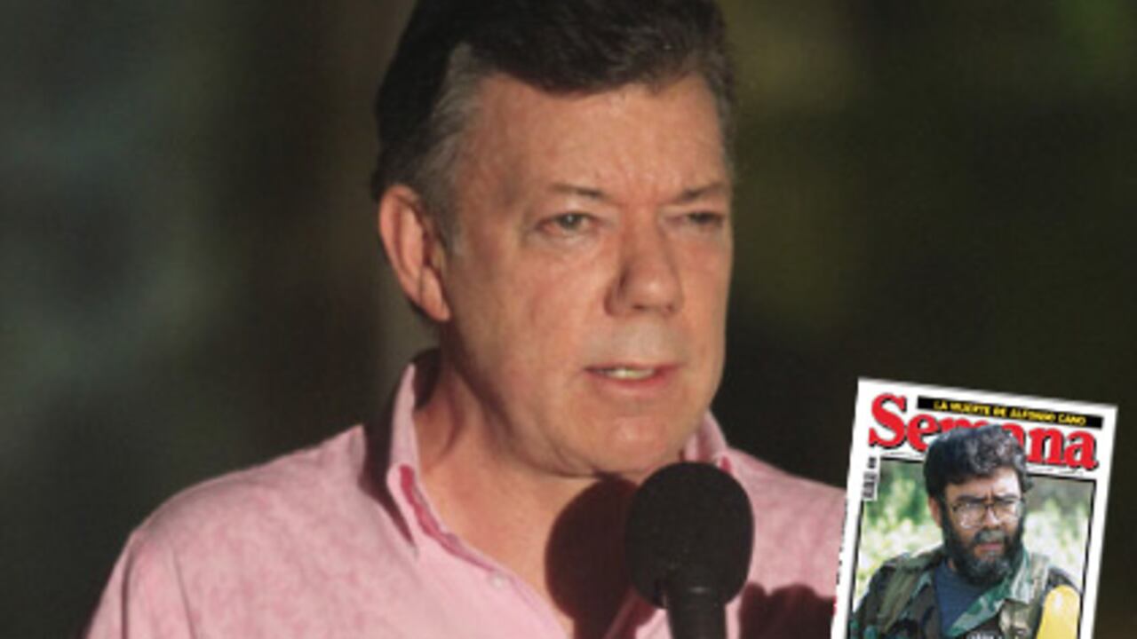 The president addressed the nation to announce the death of Cano from the Distinguished Guest House in Cartagena.