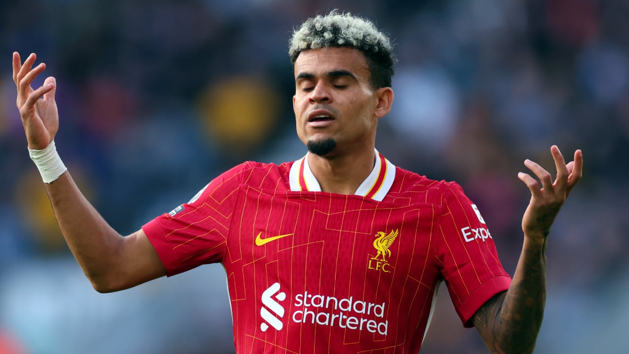 Luis Díaz, jugador del Liverpool de Inglaterra