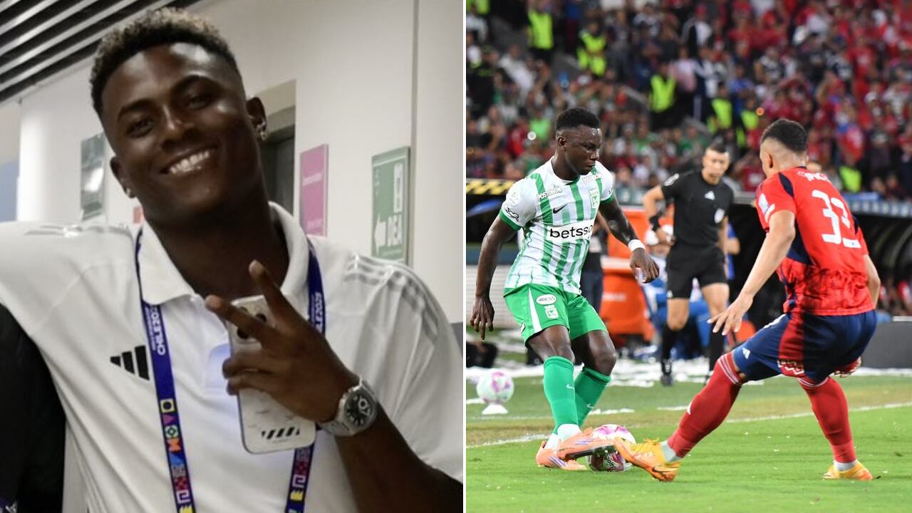 Néiser Villarreal felicitó a Marino Hinestroza por su doblete en el clásico paisa