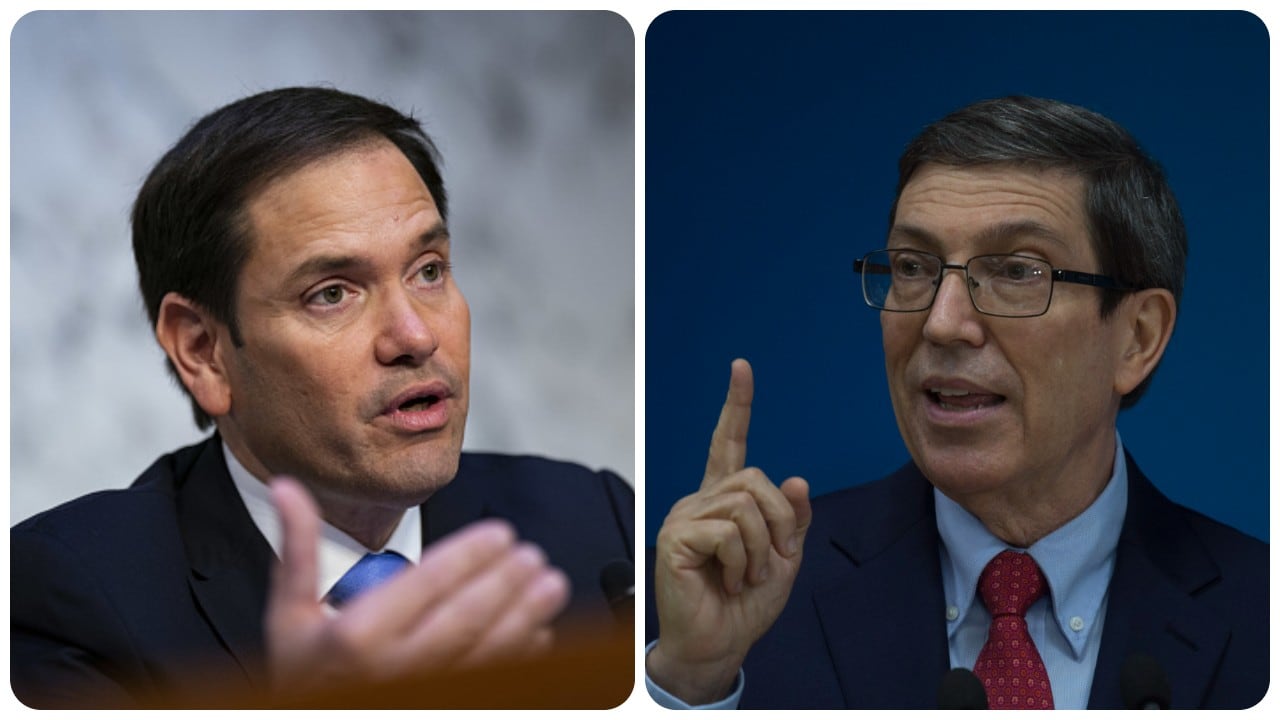 El secretario de estado de EE.UU., Marco Rubio, y el canciller de Cuba, Bruno Rodríguez.