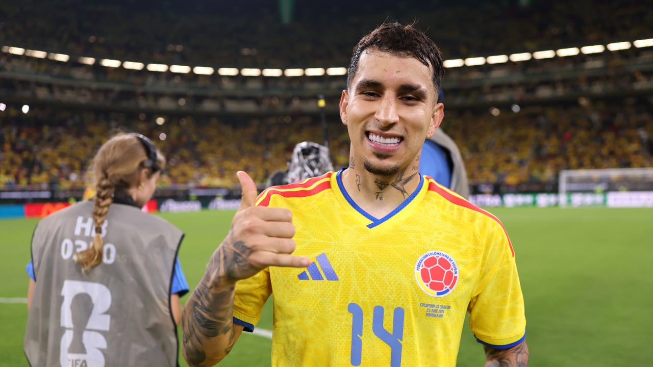 Gustavo Puerta sonríe tras la victoria de Colombia vs. RD Congo en el Mundial 2026.