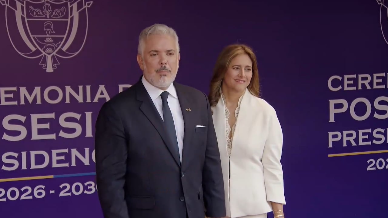 El expresidente Iván Duque durante la ceremonia de posesión de Abelardo De La Espriella.