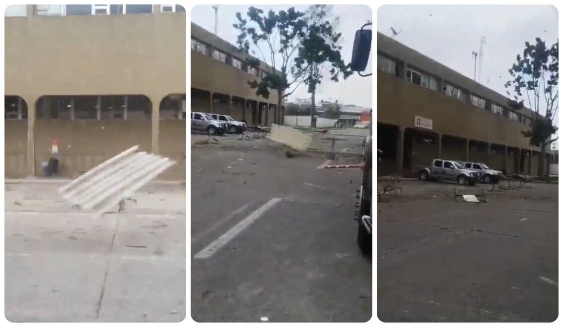 Vendaval en Paloquemao, en Bogotá.