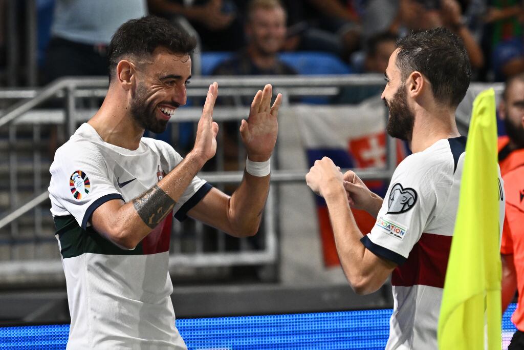 Bruno Fernandes anotó el solitario gol para Portugal