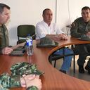 Tuluá: Situación de orden público en Tuluá. Consejo de Seguridad, comandante de la Policía General William René Salamanca Ramírez. Junto alcalde de Tuluá, Gustavo Vélez. foto José L Guzmán. El País