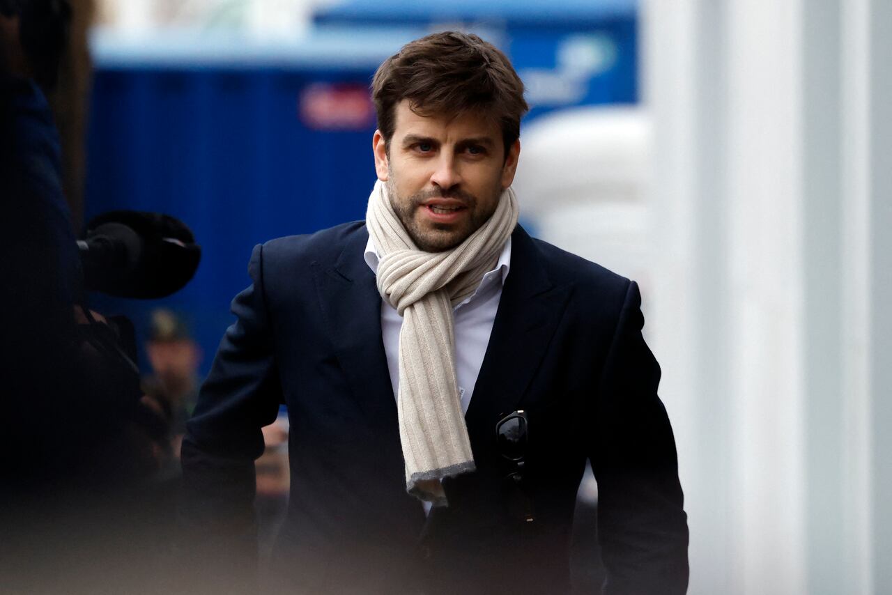 Gerard Piqué llegando a la Corte Nacional para su declaración