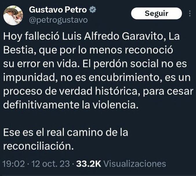 Supuesto trino del presidente Gustavo Petro