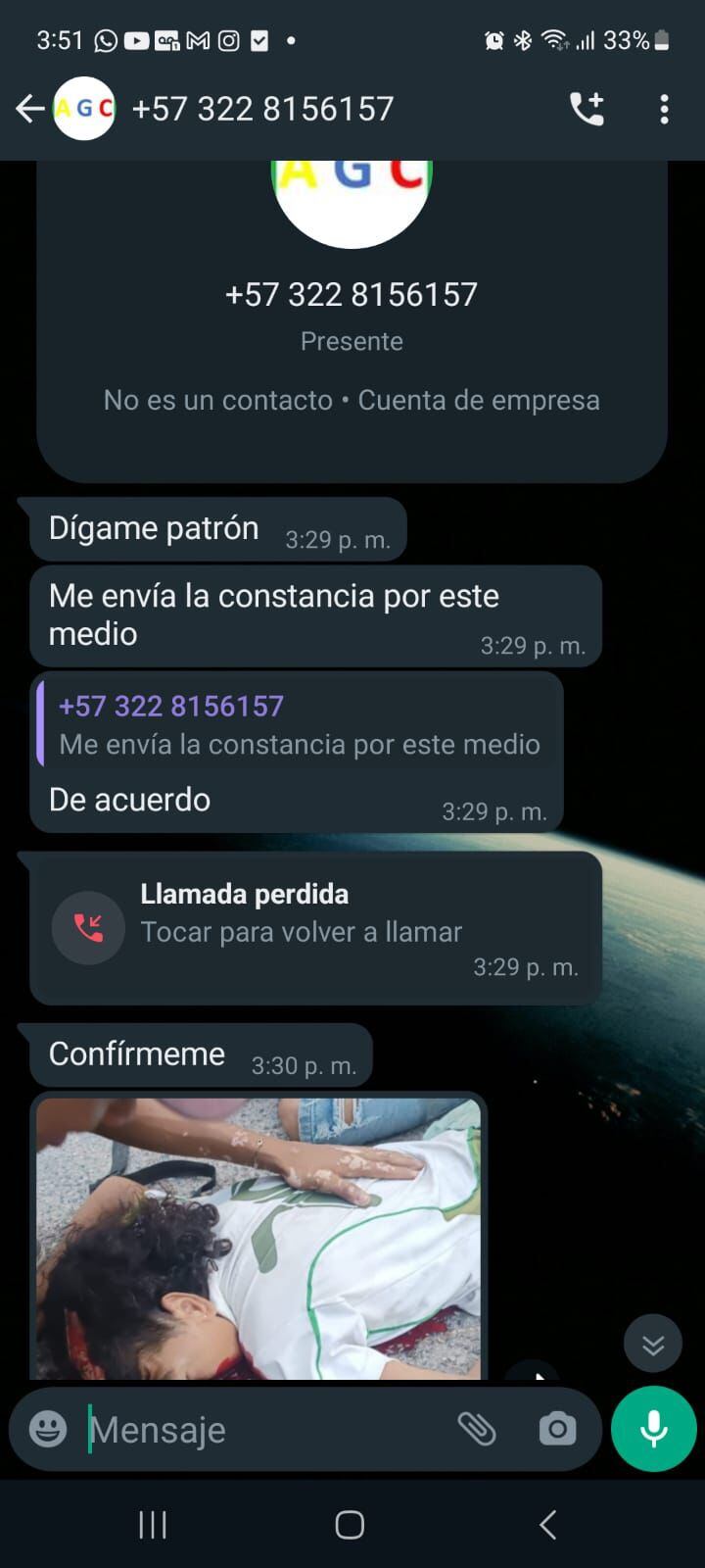 Estos son los chats de las amenazas y las extorsiones
