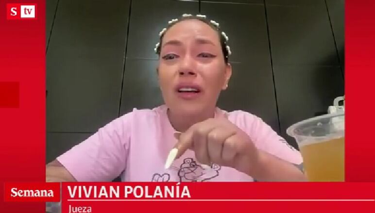 La jueza Viviana Polanía no aguantó las lágrimas en la entrevista en el programa Vicky en Semana.