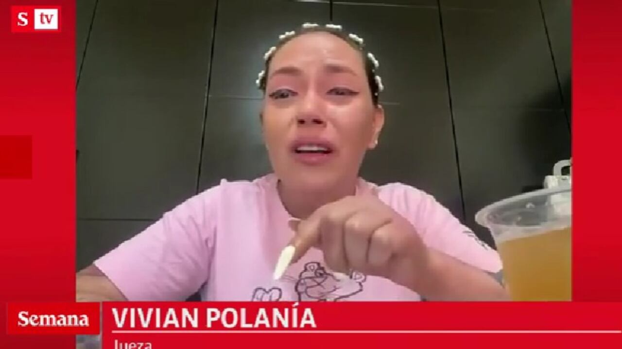La jueza Viviana Polanía no aguantó las lágrimas en la entrevista en el programa Vicky en Semana.