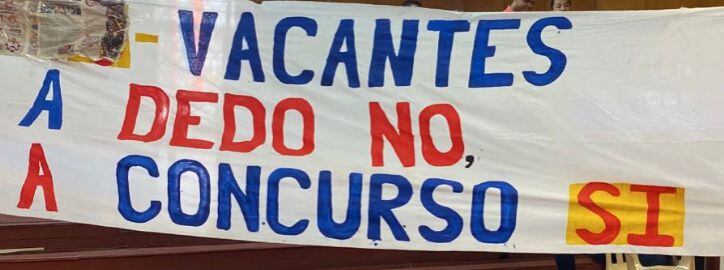 Esta es la pancarta de la polémica.