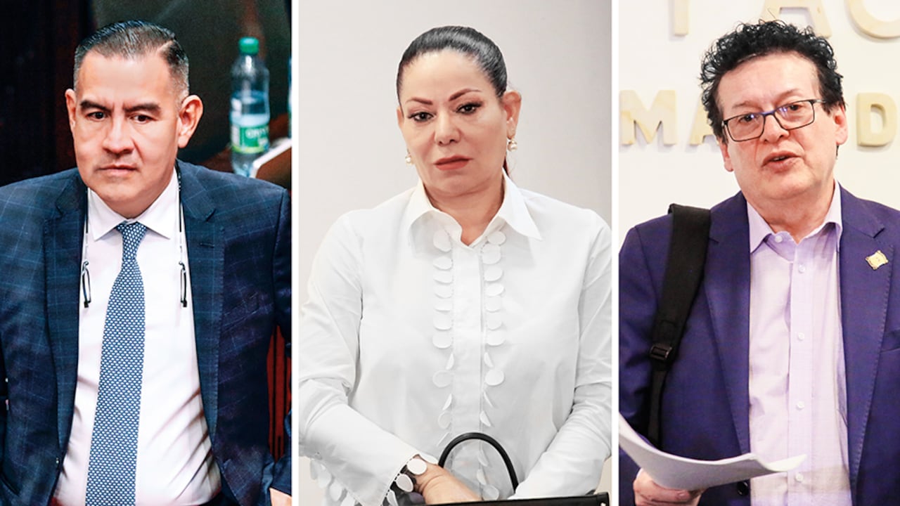Los congresistas Wilmer Carrillo, Gloria Arizabaleta y Alirio Uribe.