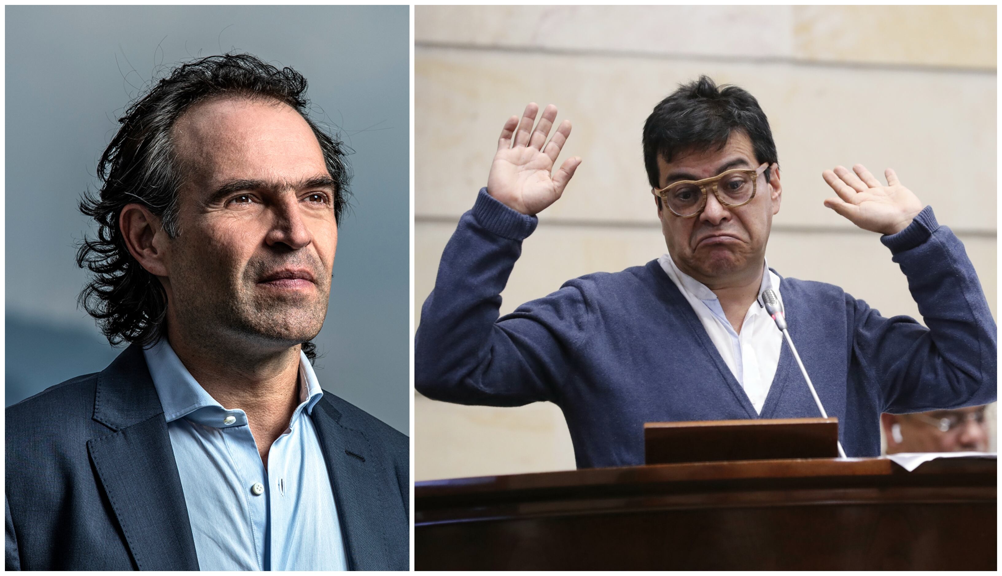 Federico Gutiérrez y el alto comisionado para la Paz, Danilo Rueda.