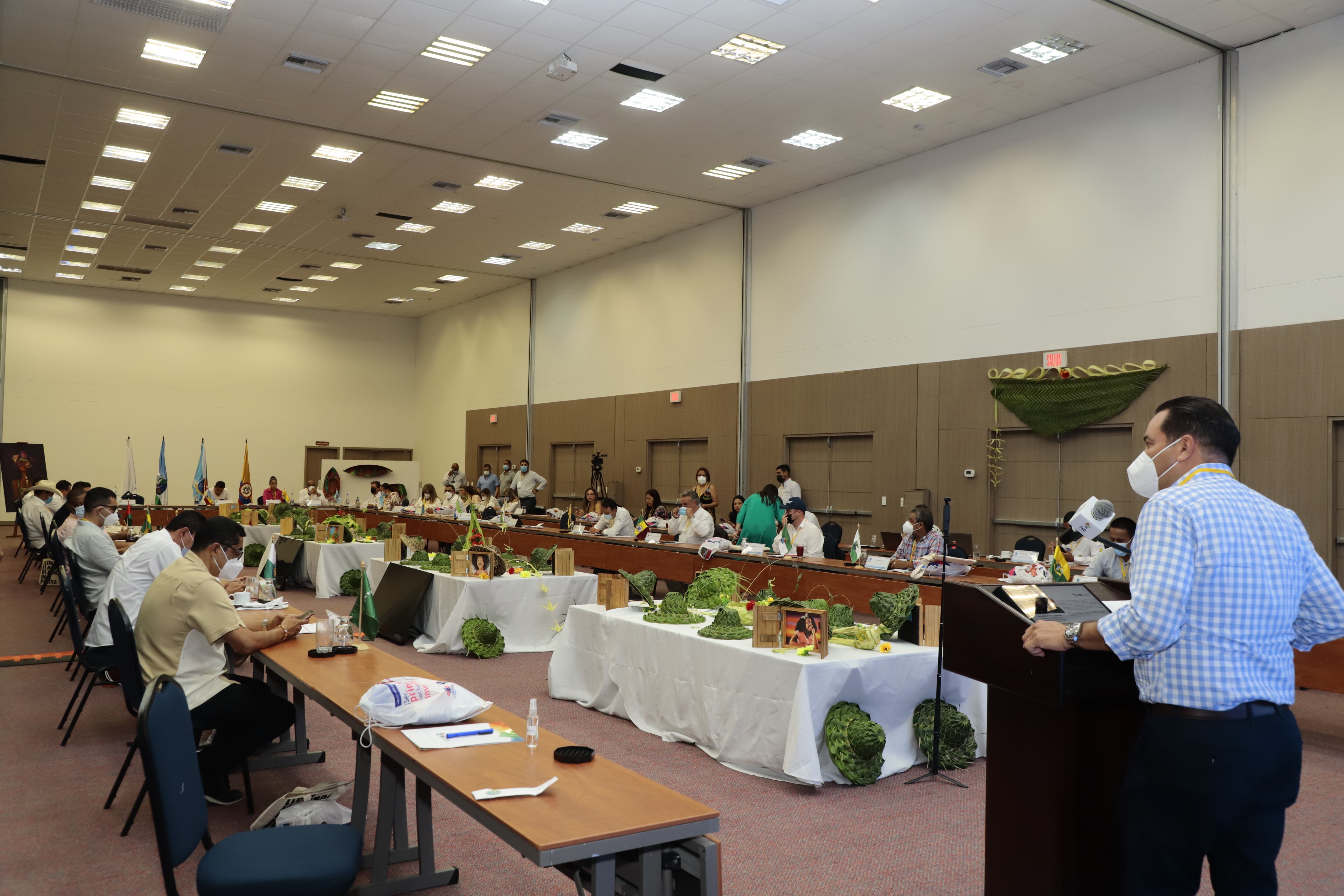 Didier Tavera, director ejecutivo de la Federación de Departamentos, durante el Encuentro de Gobernadores en respaldo a la soberanía nacional, realizado en San Andrés