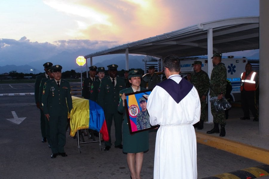 Honras fúnebres del soldado Idel José Torres