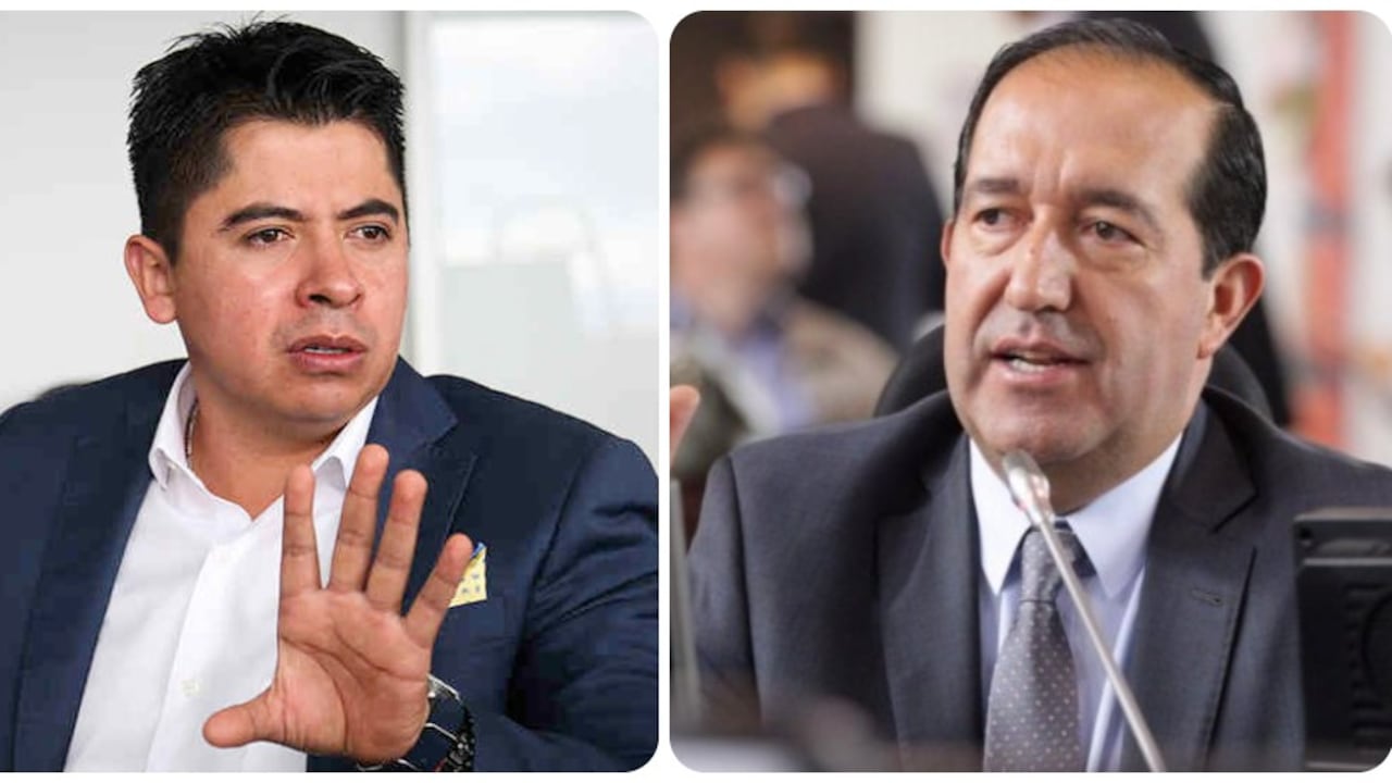 Ariel Ávila y el concejal de Bogotá, Emel Rojas.