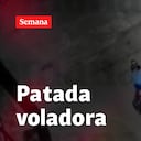 Con una patada voladora fue derribado un jefe de secuestros del Clan del Golfo en Bogotá