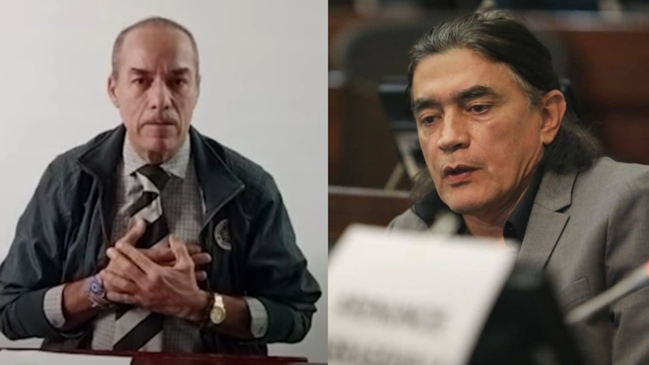 El actor Bruno Díaz y el senador Gustavo Bolívar